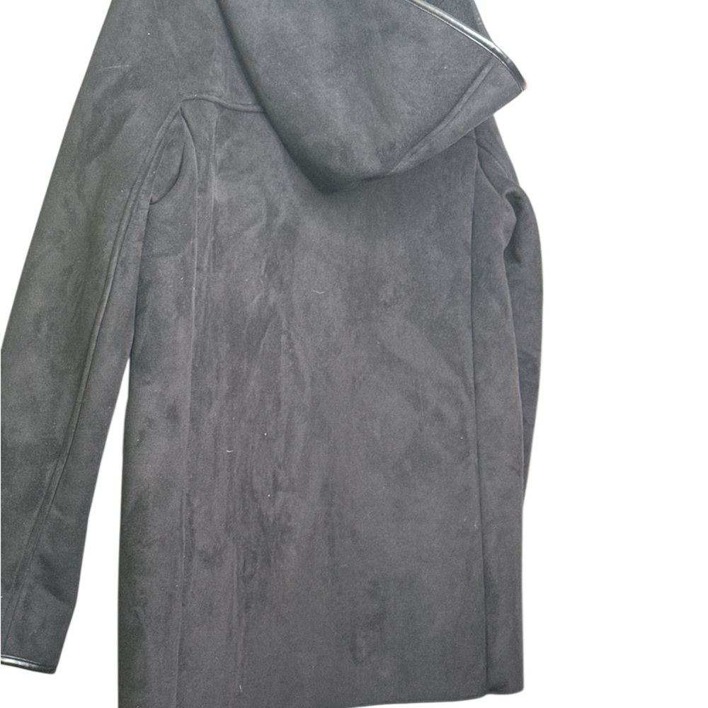 Jones New York Men's Charcoal Pea Coat with Hood - Picture 6 of 6
